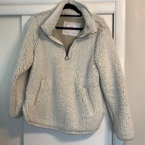 Off white Sherpa 1/4 zip